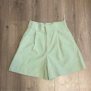 Zara Linen Blend Bermuda Shorts